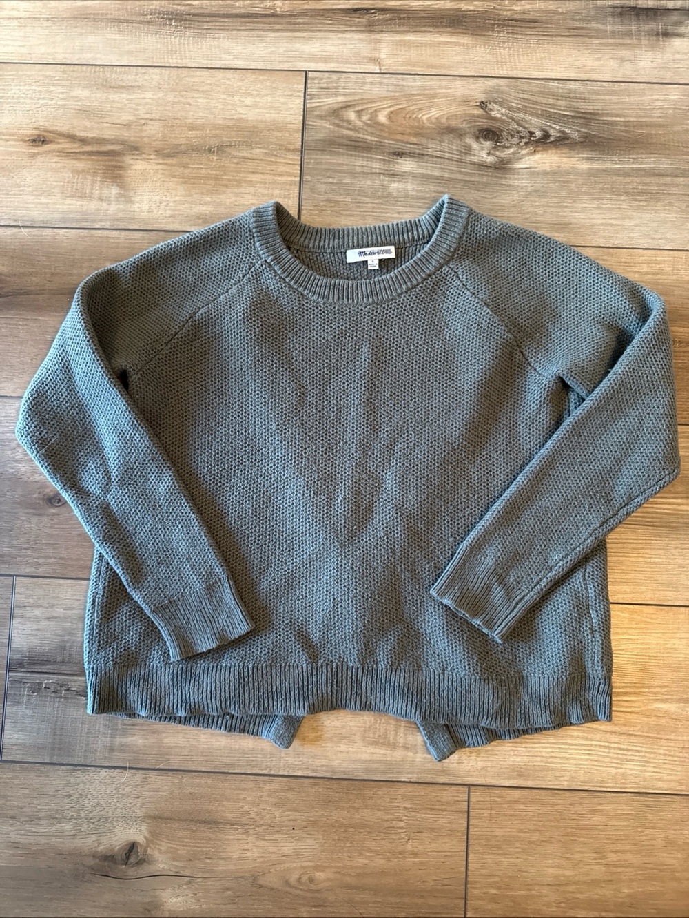 Madewell Olive Green Crewneck Knit Sweater